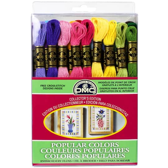 The DMC Corporation; 12 Packs: 36 ct. (432 total) DMC® Popular Colors Embroidery Floss; Category:Floss Packs; Image:1